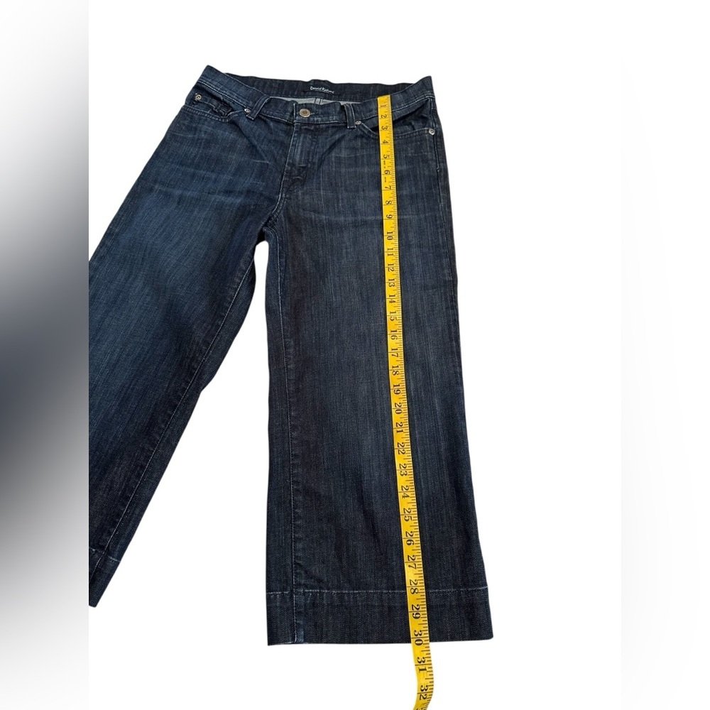 David Kahn Jeanswear Blue Denim CAPRI Jeans Womens Size 6 Zip Button - Picture 13 of 15